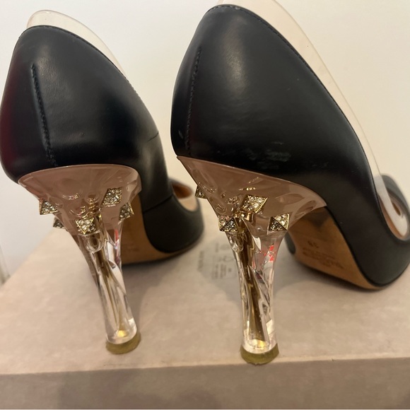 Valentino Black Leather Heels - Picture 3 of 7